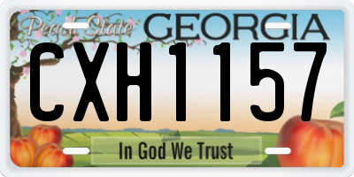 GA license plate CXH1157