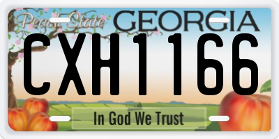 GA license plate CXH1166