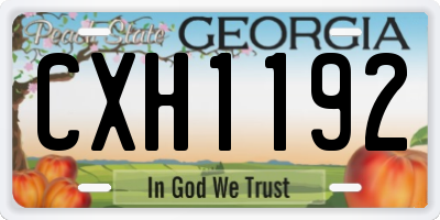GA license plate CXH1192