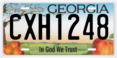 GA license plate CXH1248
