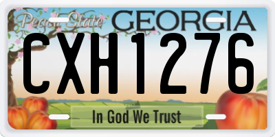 GA license plate CXH1276