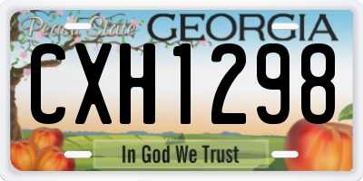GA license plate CXH1298