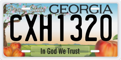GA license plate CXH1320