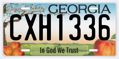 GA license plate CXH1336