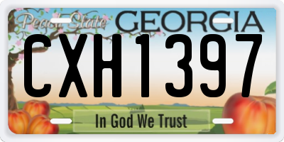 GA license plate CXH1397