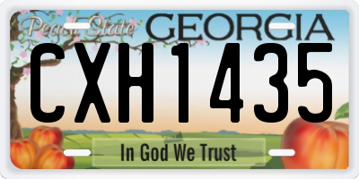 GA license plate CXH1435