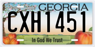 GA license plate CXH1451