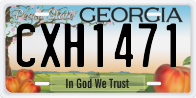 GA license plate CXH1471