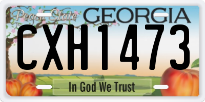 GA license plate CXH1473