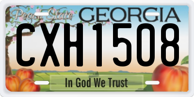 GA license plate CXH1508