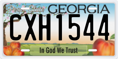 GA license plate CXH1544