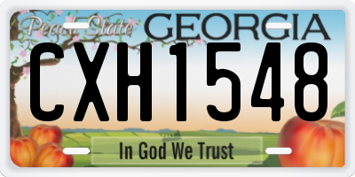 GA license plate CXH1548
