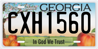 GA license plate CXH1560