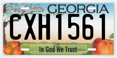 GA license plate CXH1561