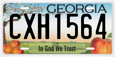 GA license plate CXH1564