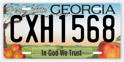 GA license plate CXH1568