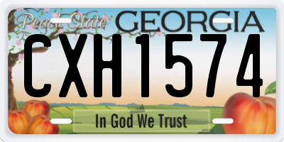 GA license plate CXH1574
