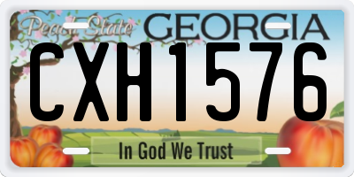 GA license plate CXH1576