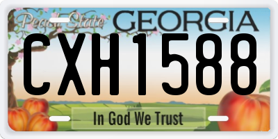 GA license plate CXH1588