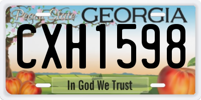 GA license plate CXH1598