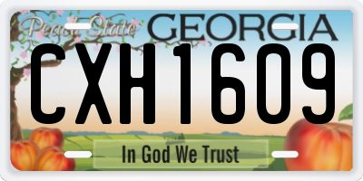 GA license plate CXH1609