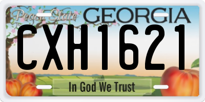 GA license plate CXH1621