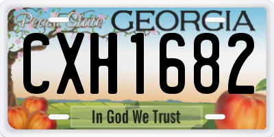 GA license plate CXH1682