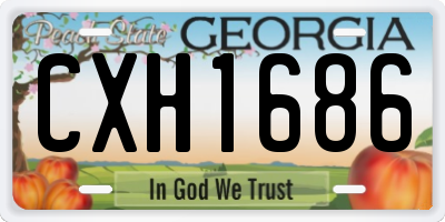 GA license plate CXH1686