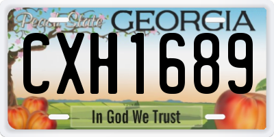 GA license plate CXH1689