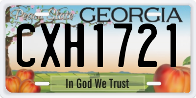 GA license plate CXH1721
