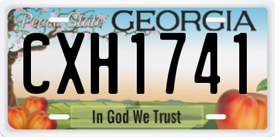 GA license plate CXH1741