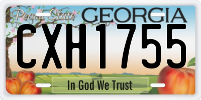 GA license plate CXH1755