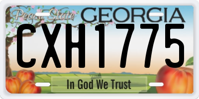 GA license plate CXH1775