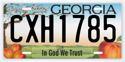 GA license plate CXH1785