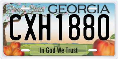 GA license plate CXH1880
