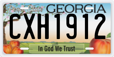 GA license plate CXH1912