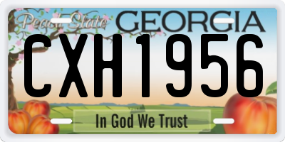 GA license plate CXH1956