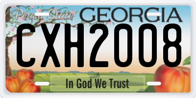 GA license plate CXH2008