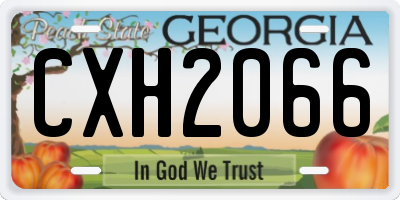 GA license plate CXH2066