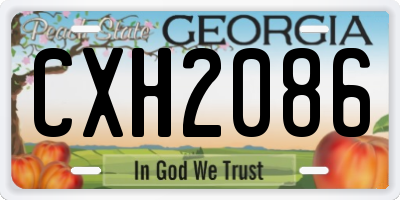 GA license plate CXH2086
