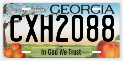 GA license plate CXH2088