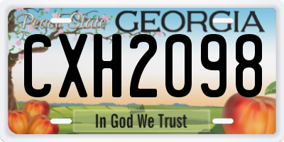 GA license plate CXH2098