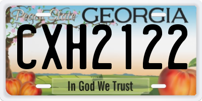 GA license plate CXH2122