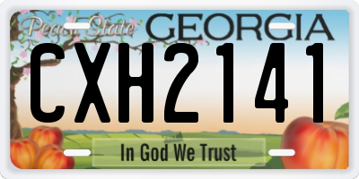 GA license plate CXH2141