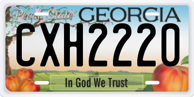 GA license plate CXH2220