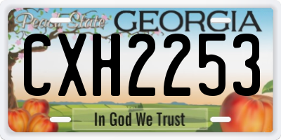 GA license plate CXH2253