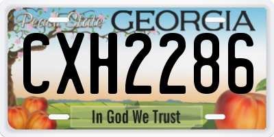 GA license plate CXH2286