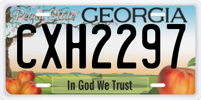 GA license plate CXH2297