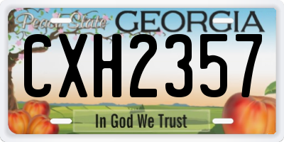GA license plate CXH2357