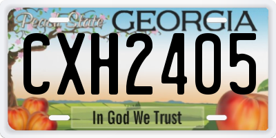 GA license plate CXH2405